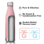 Double-Wall Stainless Steel Water Bottle. Vacuum Insulated Flasks